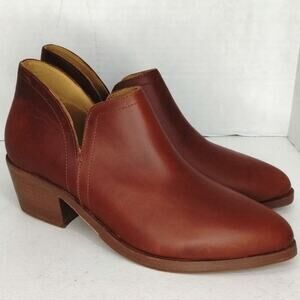 Nisolo Mia Everyday Ankle Boots 8 Cognac Brown Leather Comfort Anthropologie
